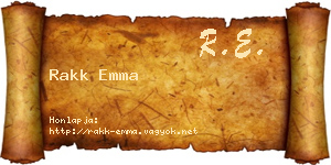 Rakk Emma névjegykártya